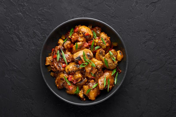 Red Chilli Mushroom Fry